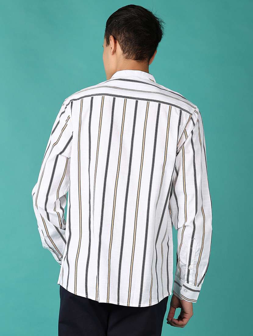 men striped long sleeve casual shirt - 21593483 -  Standard Image - 3