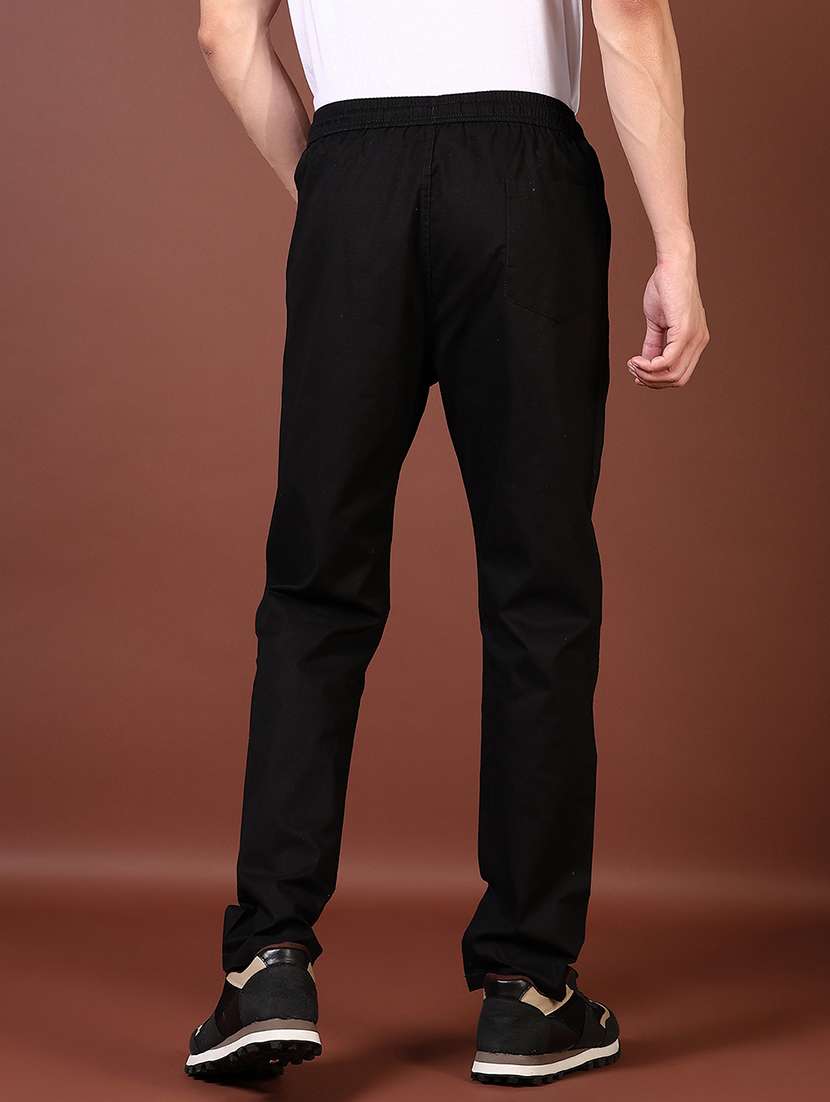 men solid mid rise full length tack pant - 21593572 -  Standard Image - 3