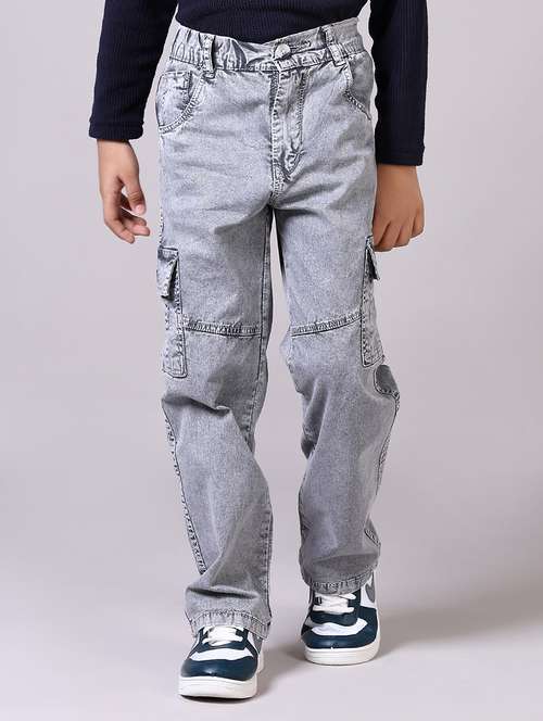 boys grey solid cargo - 21593583 -  Standard Image - 0