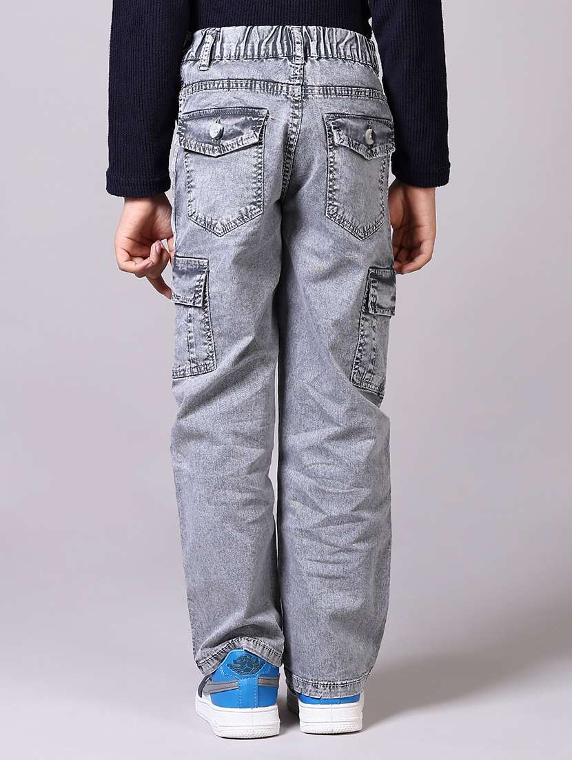 boys grey solid cargo - 21593583 -  Standard Image - 3
