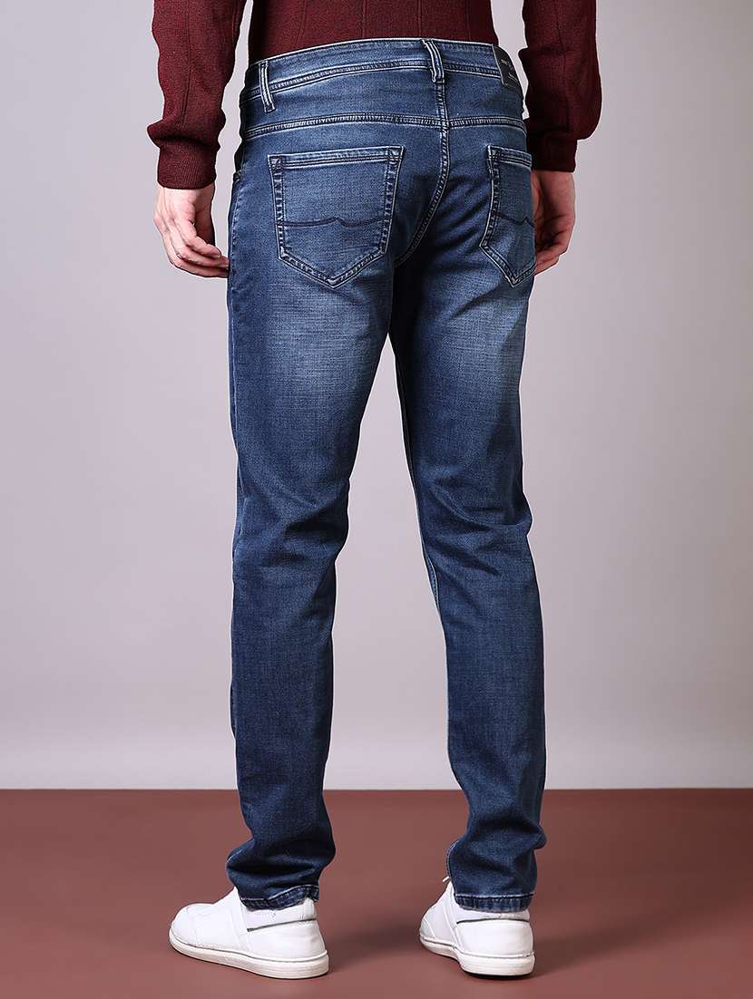 men solid mid rise slim fit jean - 21593866 -  Standard Image - 3