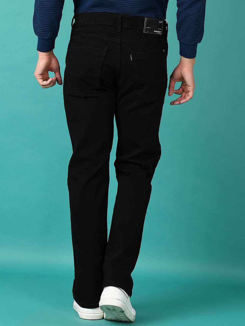 men solid mid rise relaxed fit jeans - 21593870 -  Standard Image - 3