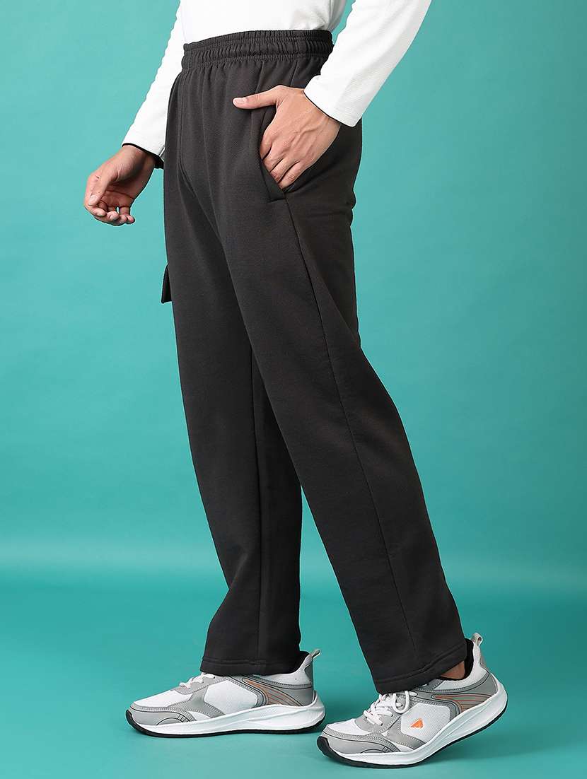 men solid full length track pant - 21593937 - Standard Image - 5