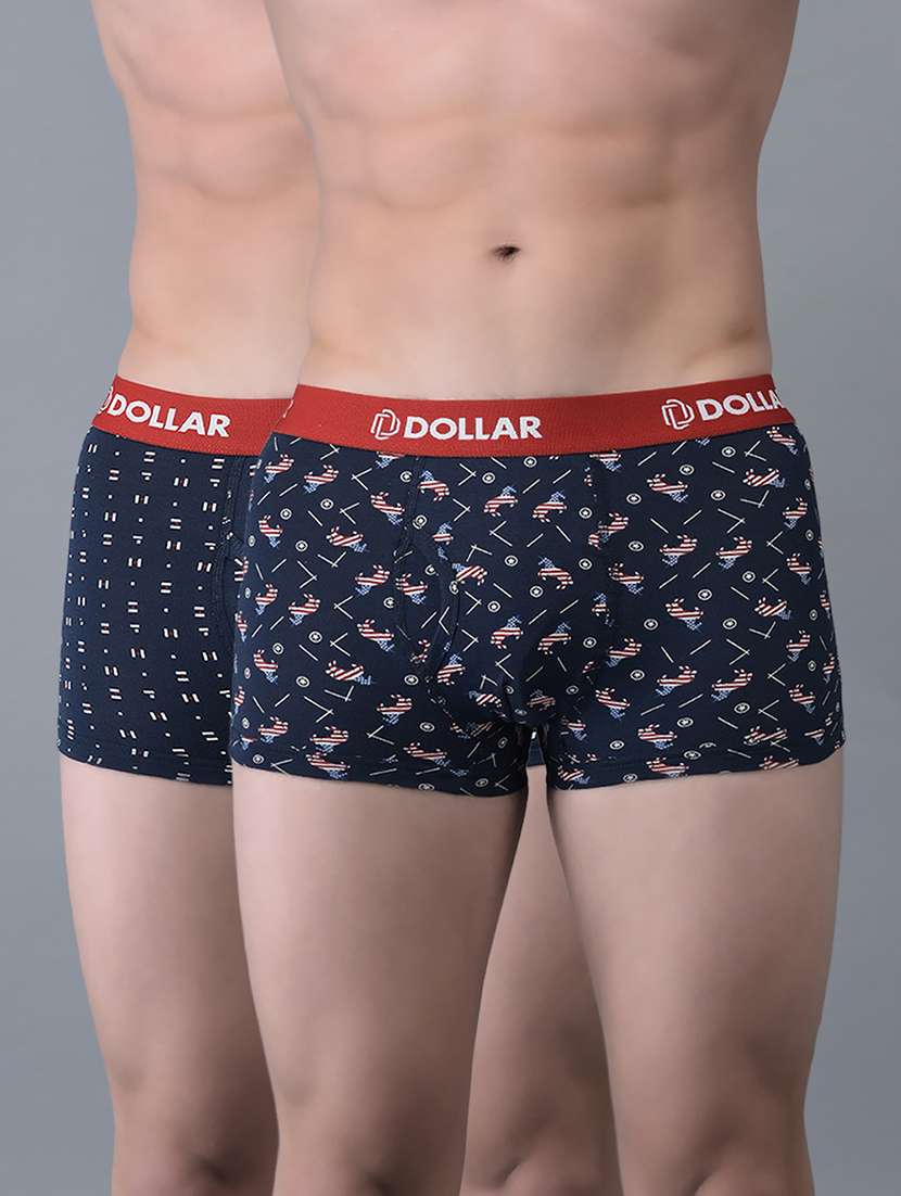 men pack of 2 printed trunks