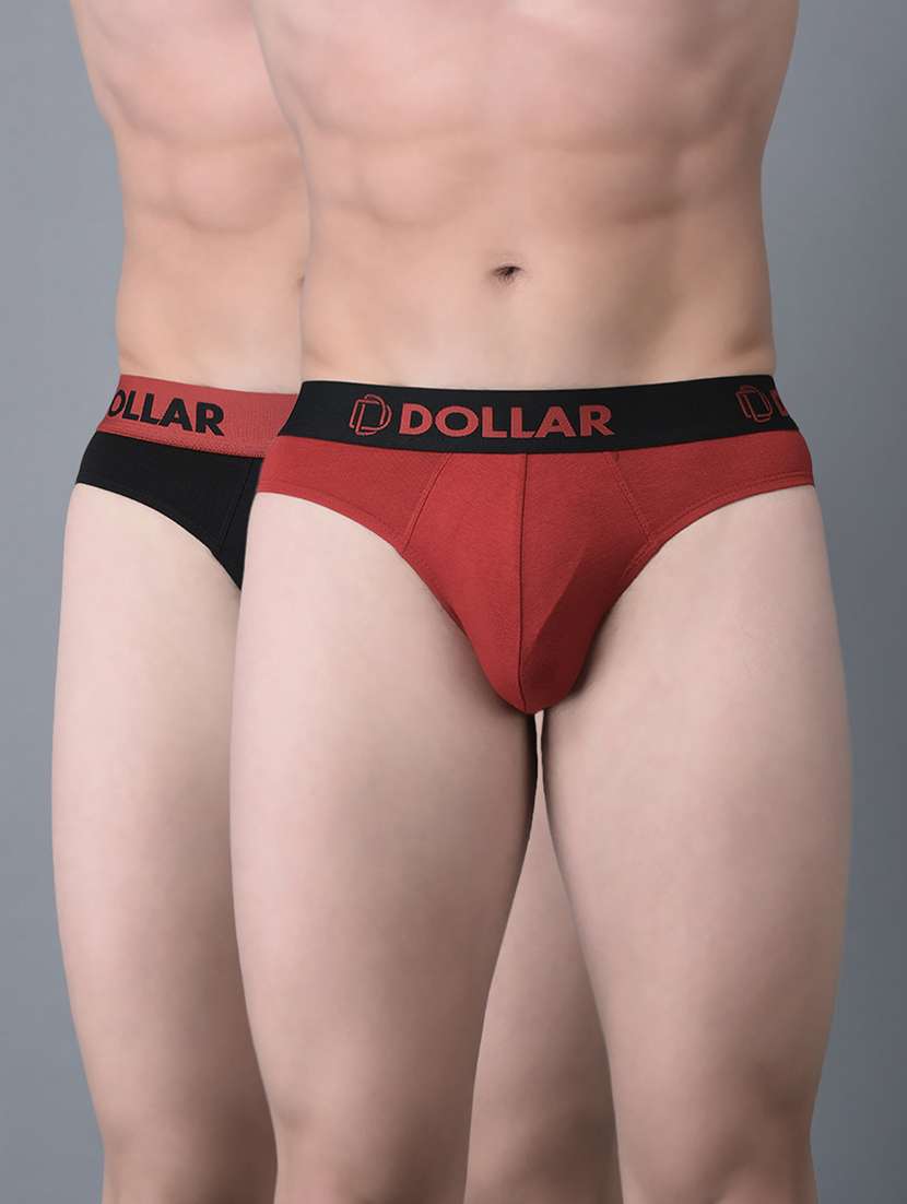 men pack of 2 solid hipster briefs