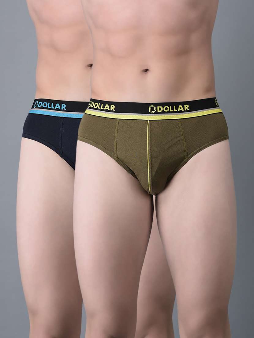 men pack of 2 solid hipster briefs
