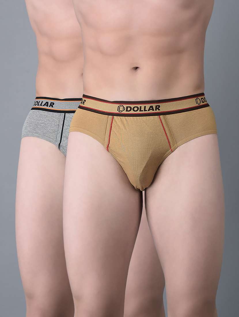 men pack of 2 solid hipster briefs