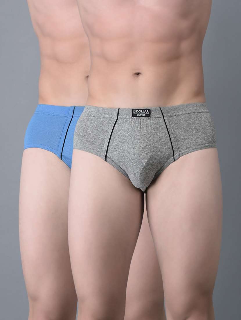 men pack of 2 solid hipster briefs
