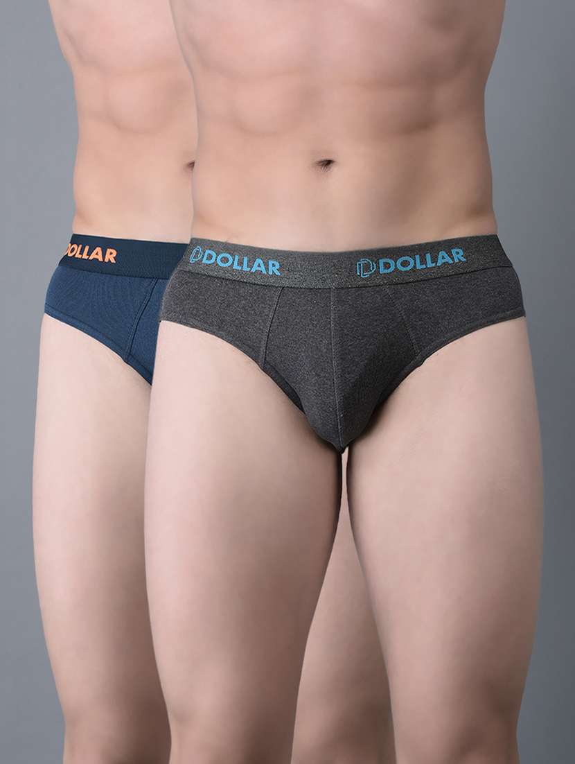 men pack of 2 solid hipster briefs