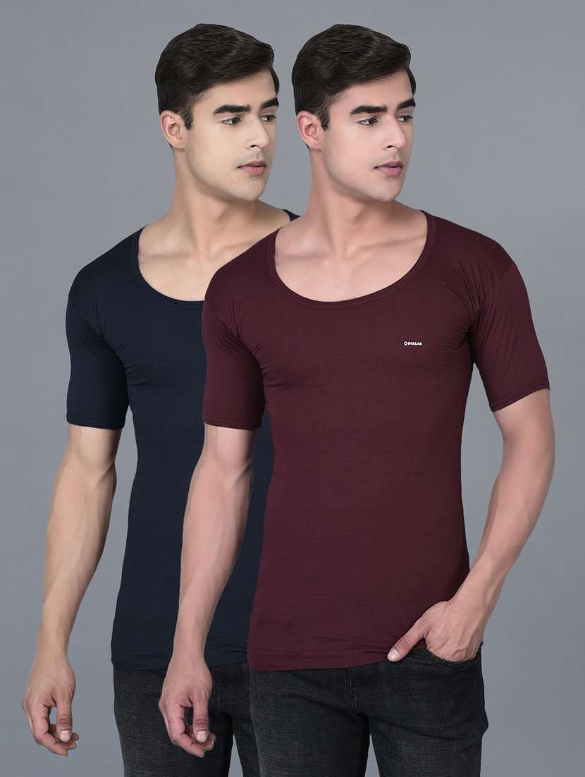 men pack of 2 solid vests