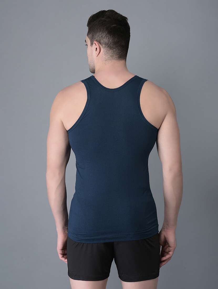 men pack of 2 solid vests - 21594510 -  Standard Image - 3