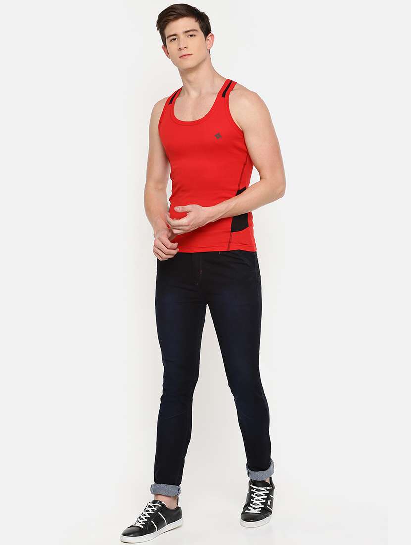 men pack of 2 solid vest - 21594525 -  Standard Image - 3