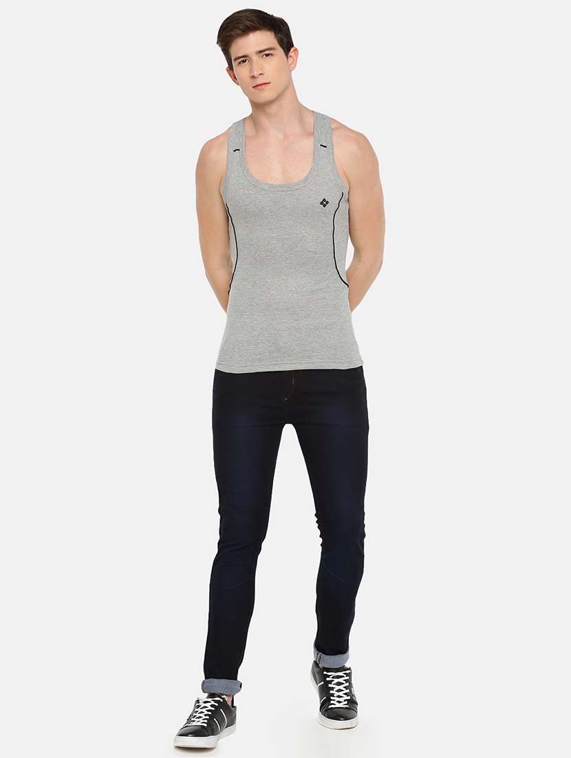 men pack of 2 solid vest - 21594530 -  Standard Image - 3