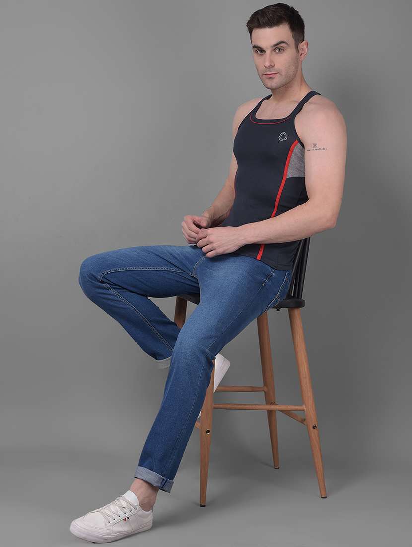men pack of 2 solid vest - 21594590 -  Standard Image - 3