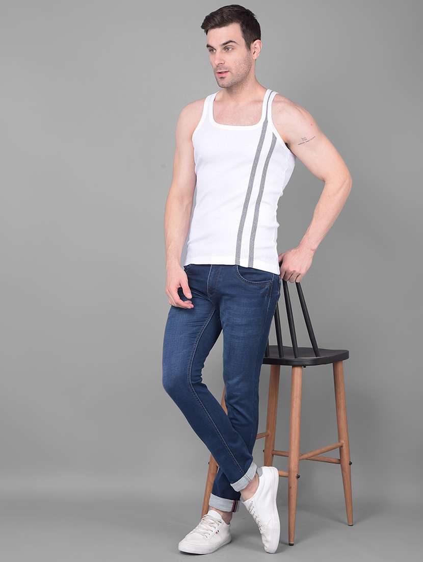 men pack of 2 striped vest - 21594611 -  Standard Image - 3