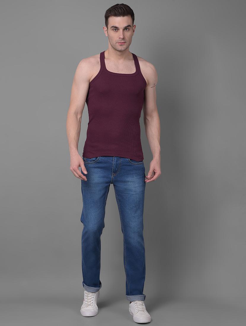 men pack of 2 solid vest - 21594629 - Standard Image - 3