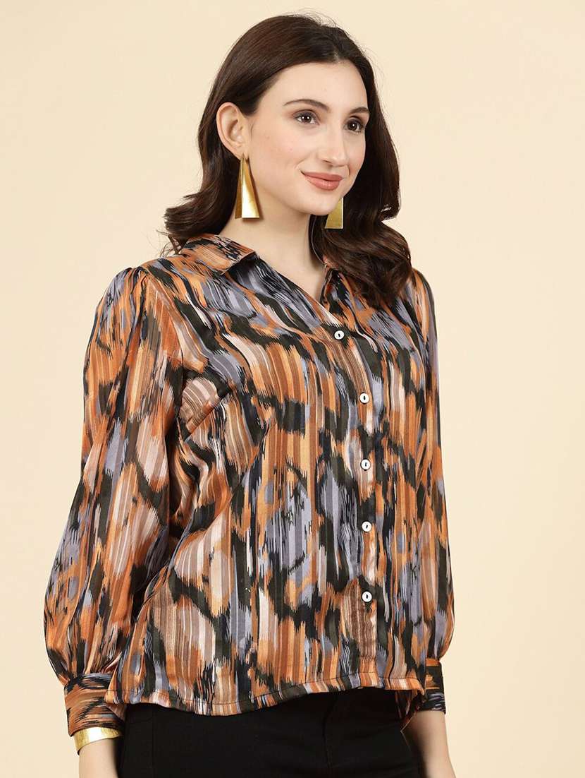 women collared printed regular shirt - 21594787 - Zoom Image - 0