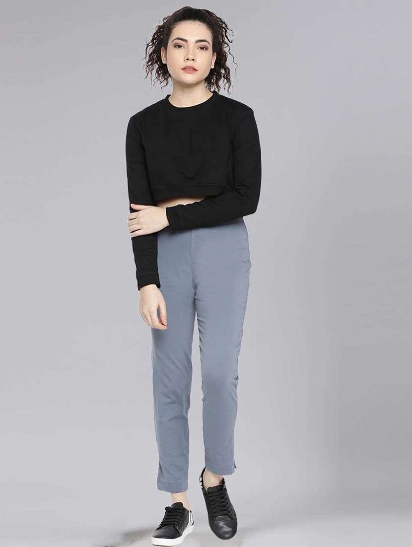 women solid ankle length jegging - 21594938 - Standard Image - 3