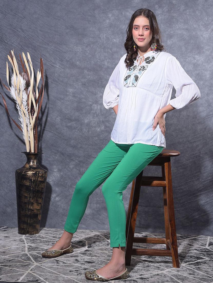 women solid ankle length jegging - 21594940 - Standard Image - 3