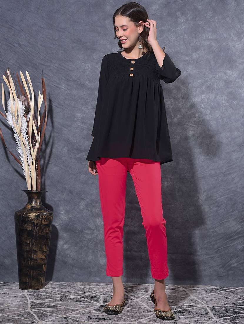 women solid ankle length jegging - 21594943 -  Standard Image - 3