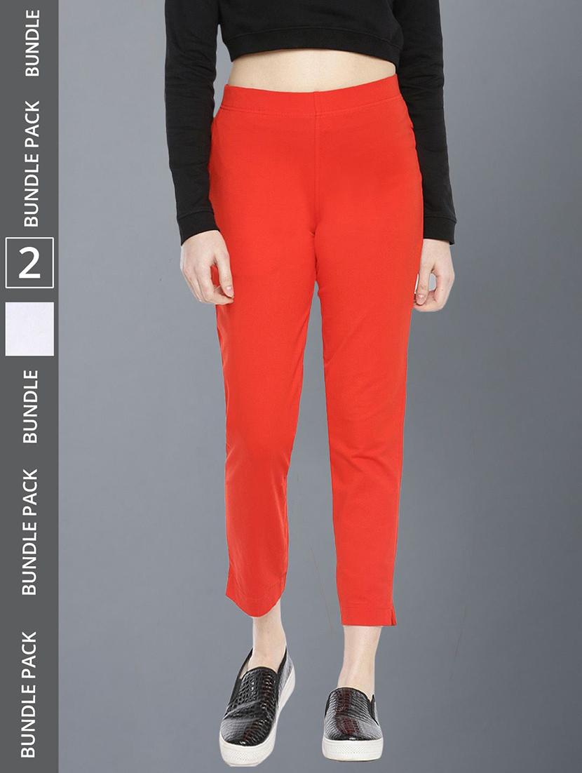 women pack of 2 solid ankle length jeggings - 21594945 - Zoom Image - 0