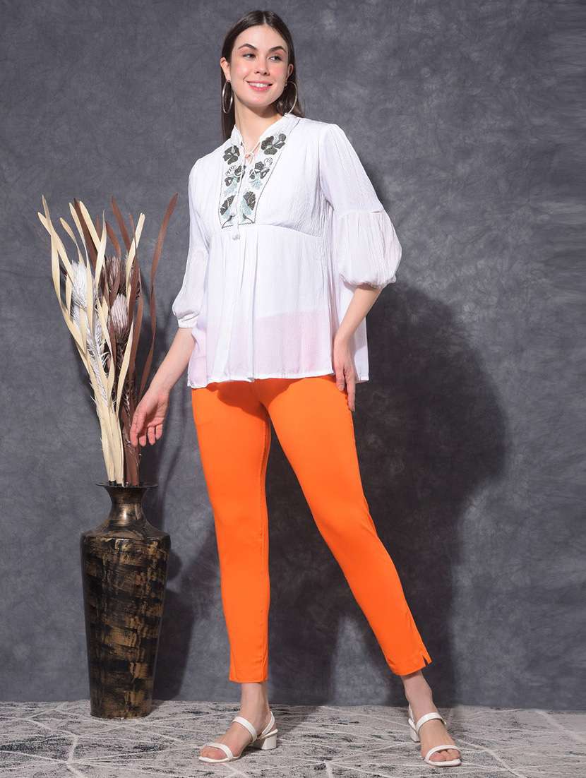 women solid ankle length jegging - 21594951 -  Standard Image - 3