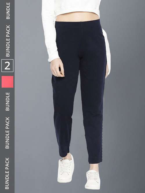 women pack of 2 solid ankle length jeggings - 21594982 - Standard Image - 0