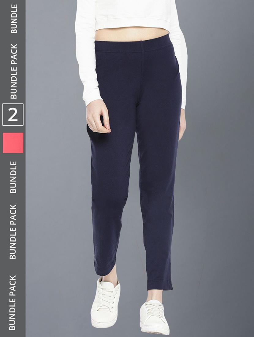 women pack of 2 solid ankle length jeggings - 21594983 - Zoom Image - 0