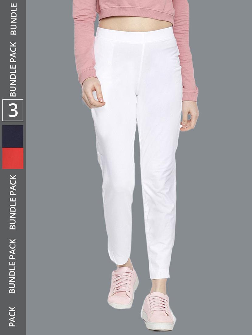 women pack of 3 solid ankle length jeggings - 21594988 -  Zoom Image - 0