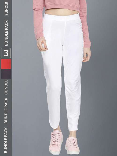 women pack of 3 solid ankle length jeggings - 21594995 -  Standard Image - 0