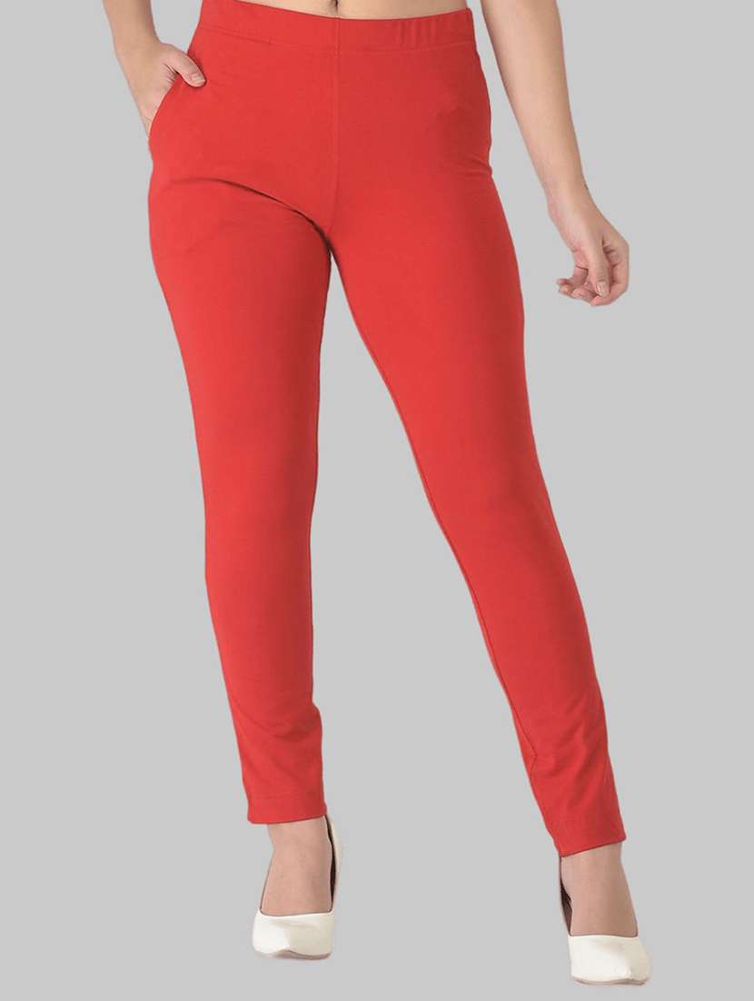women pack of 3 solid ankle length jeggings - 21594995 - Standard Image - 3