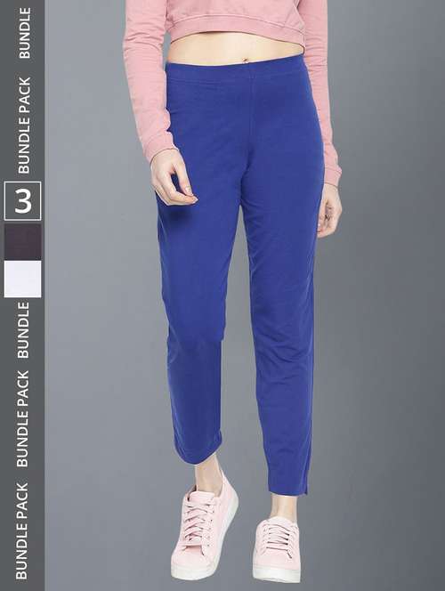 women pack of 3 solid ankle length jeggings - 21594997 - Standard Image - 0