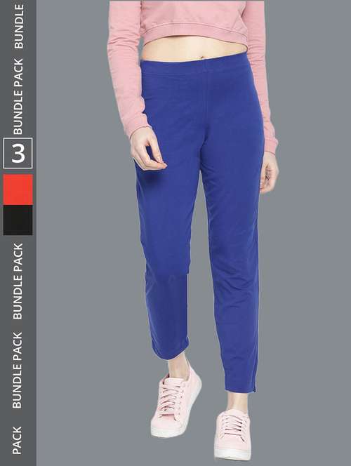 women pack of 3 solid ankle length jeggings - 21595002 -  Standard Image - 0