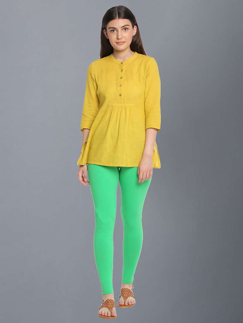 women solid ankle length legging - 21595087 -  Standard Image - 3