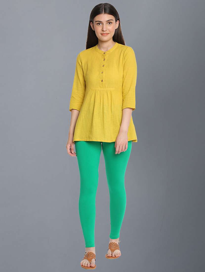 women solid ankle length legging - 21595089 - Standard Image - 3