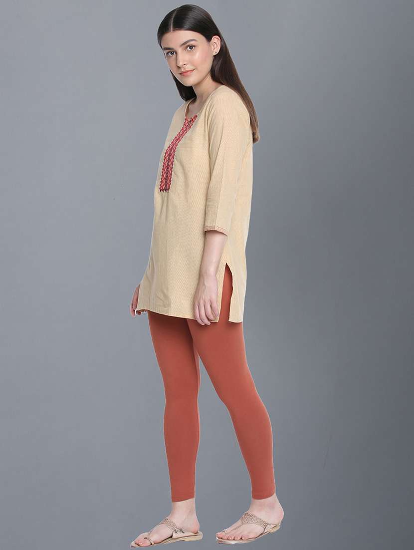 women solid ankle length legging - 21595091 -  Standard Image - 3