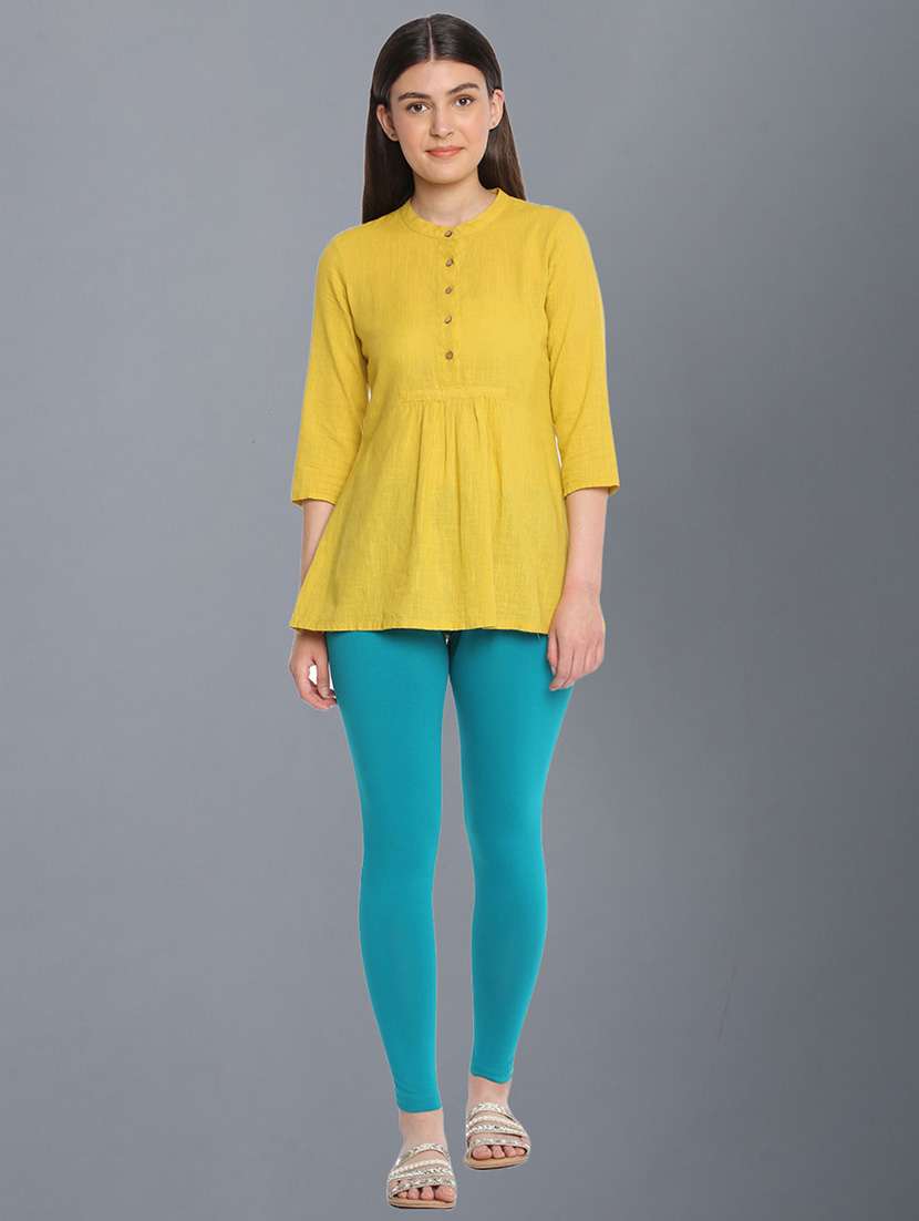 women solid ankle length legging - 21595092 -  Standard Image - 3