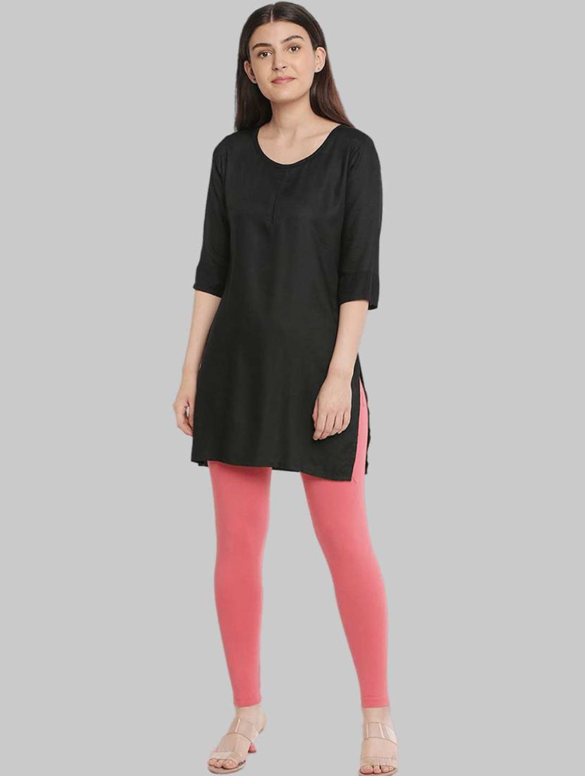 women solid ankle length legging - 21595097 - Standard Image - 3