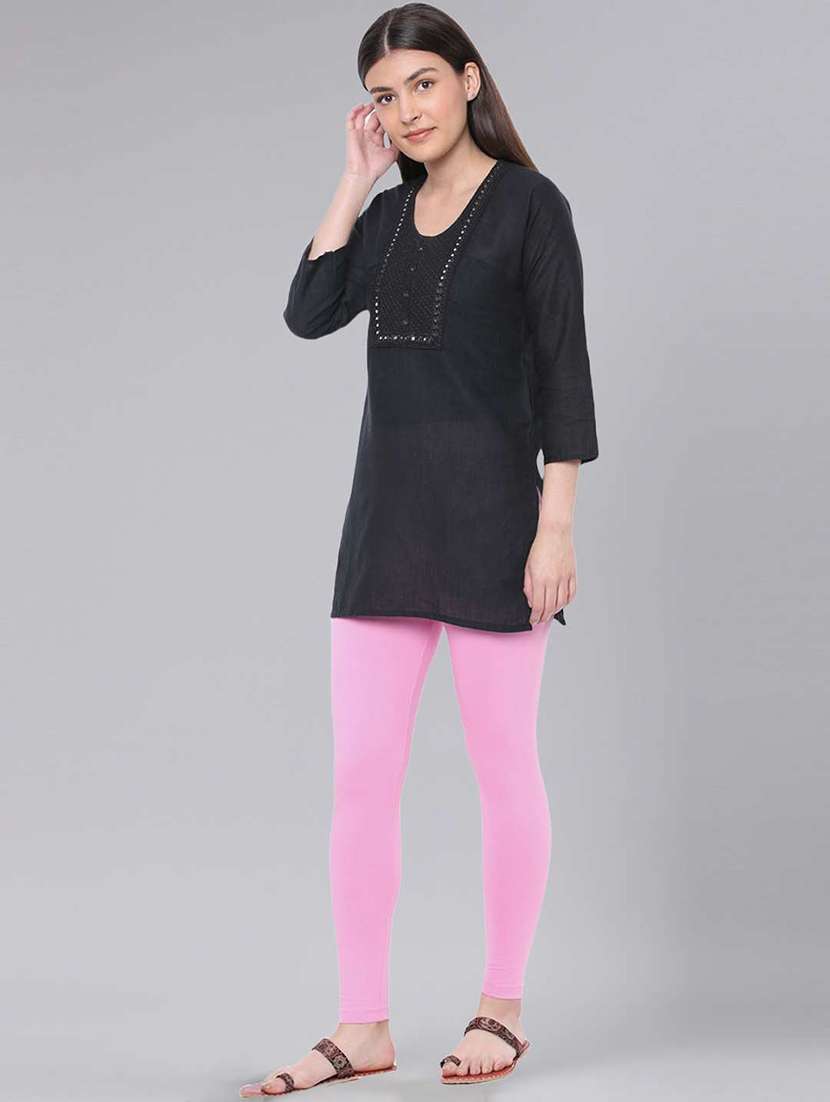 women solid ankle length legging - 21595101 -  Standard Image - 3