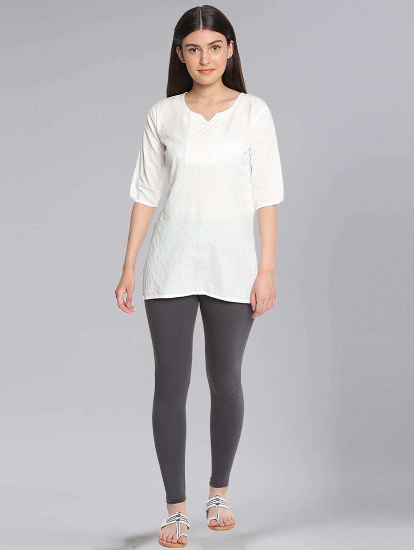 women solid ankle length legging - 21595112 -  Standard Image - 3