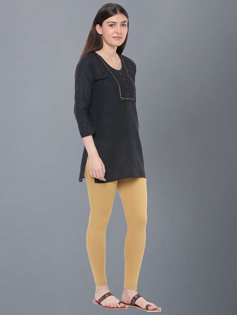 women solid ankle length legging - 21595115 -  Standard Image - 3