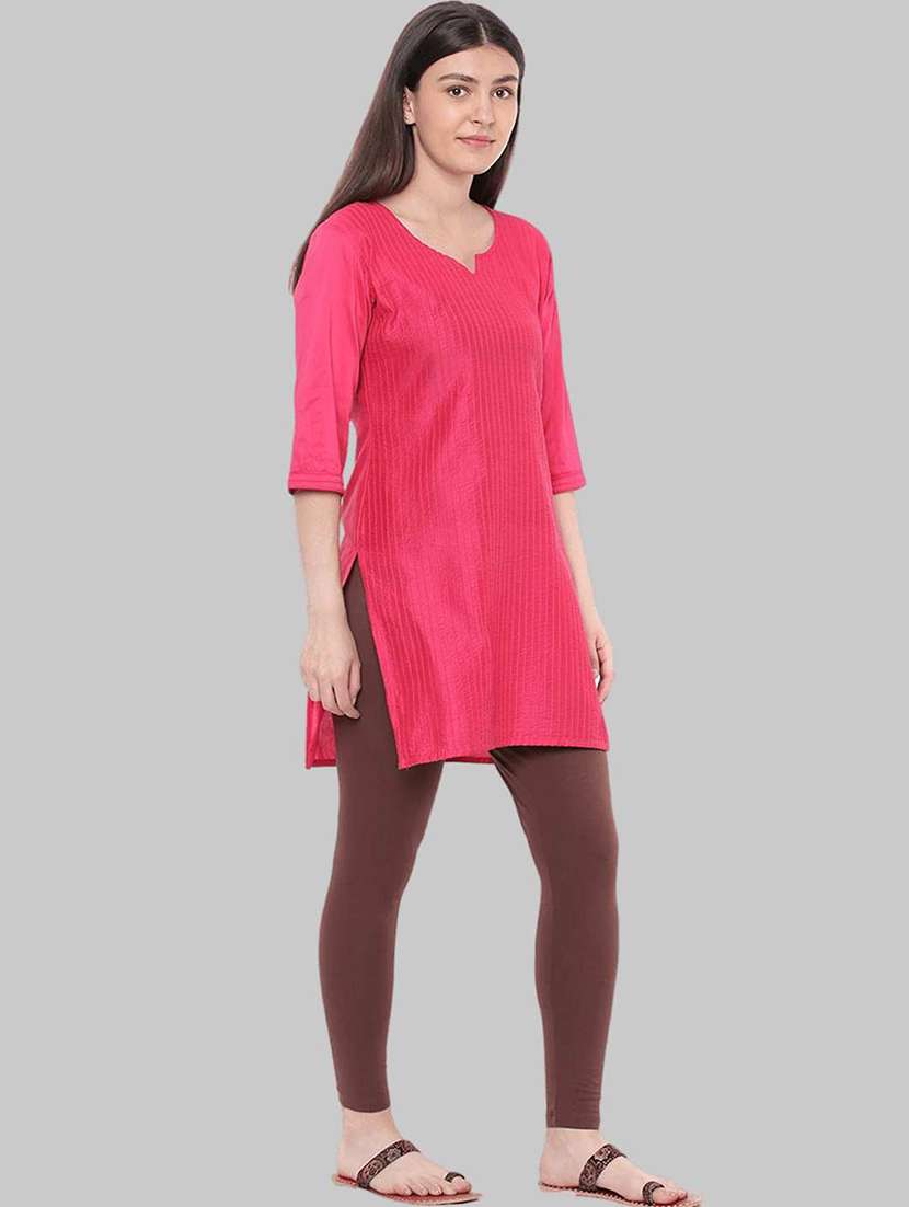 women solid ankle length legging - 21595116 -  Standard Image - 3