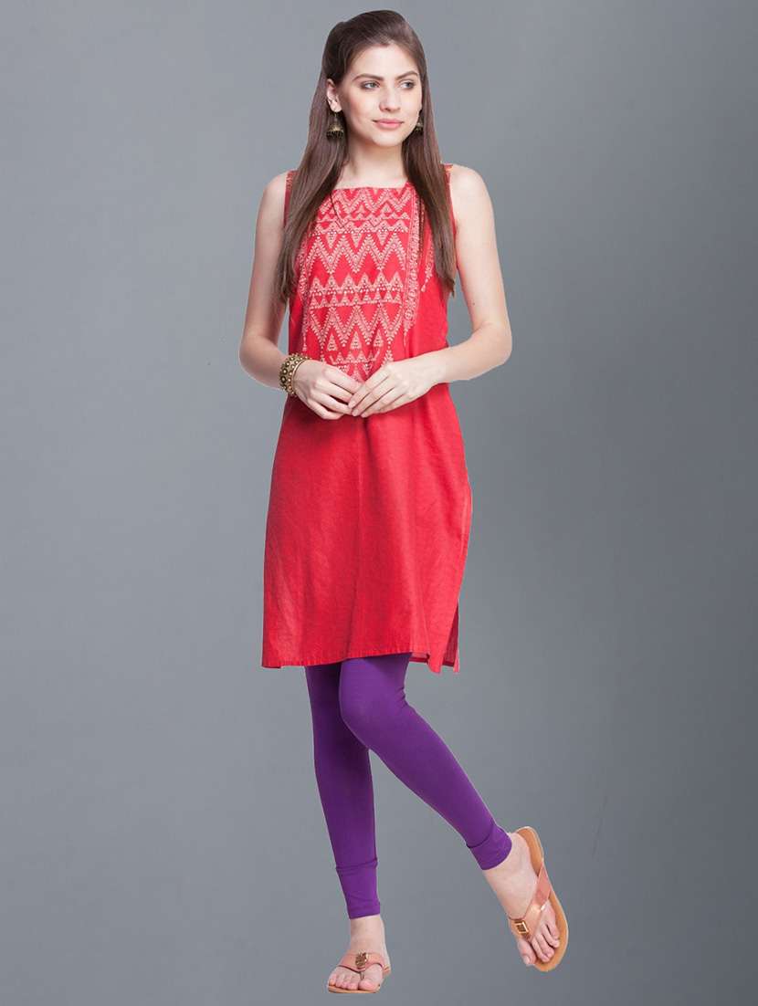 women solid ankle length legging - 21595117 -  Standard Image - 3