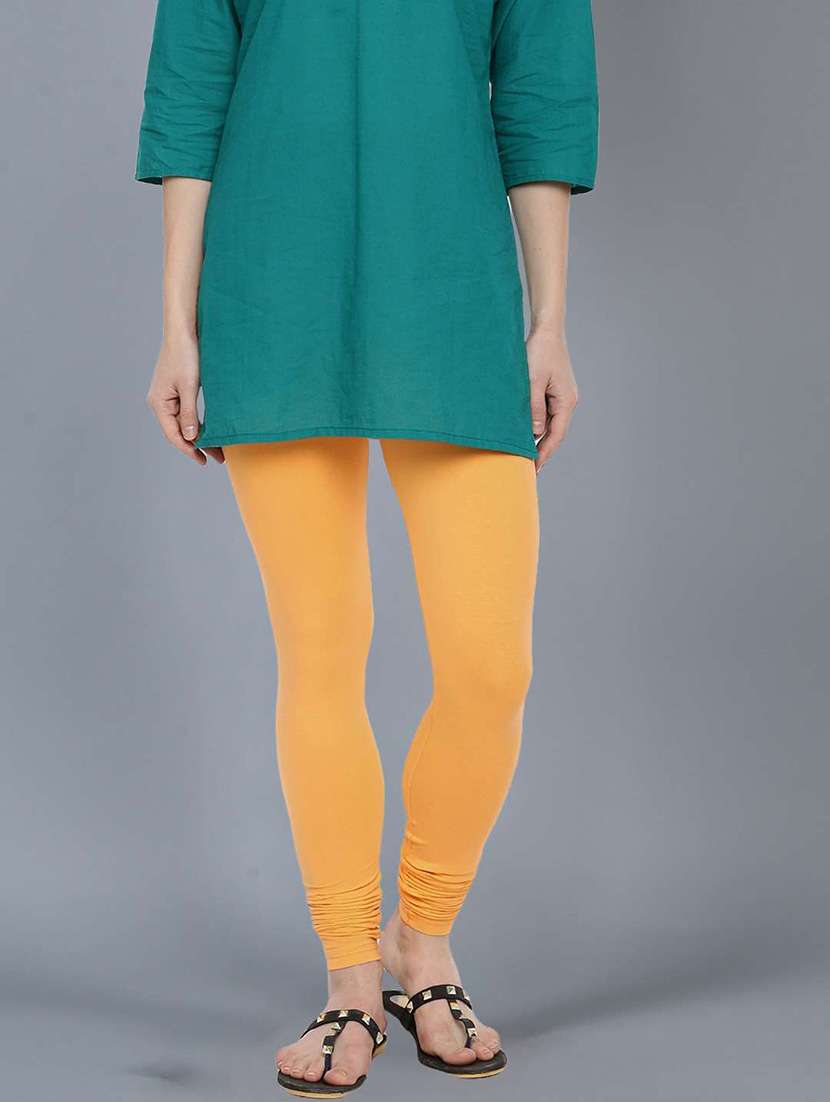 women solid full length legging