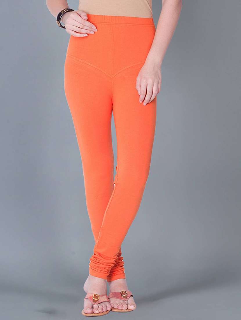 women solid full length legging
