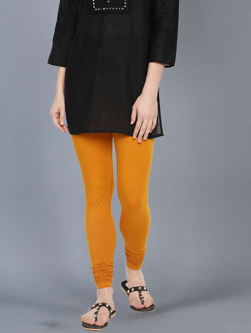 women solid full length legging