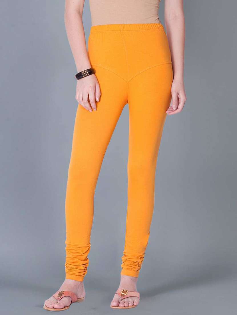 women solid full length legging