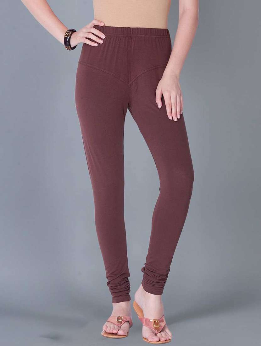 women solid full length legging
