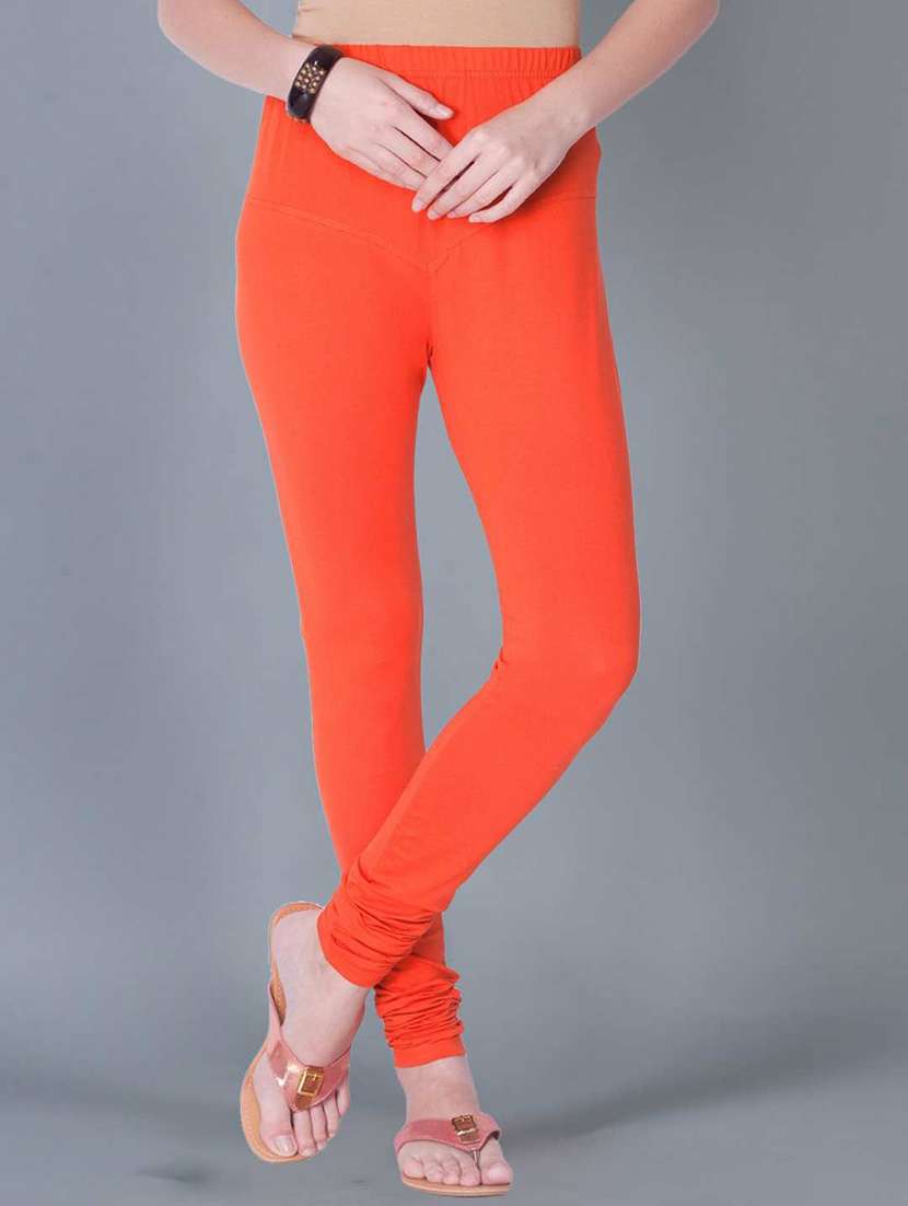 women solid full length legging