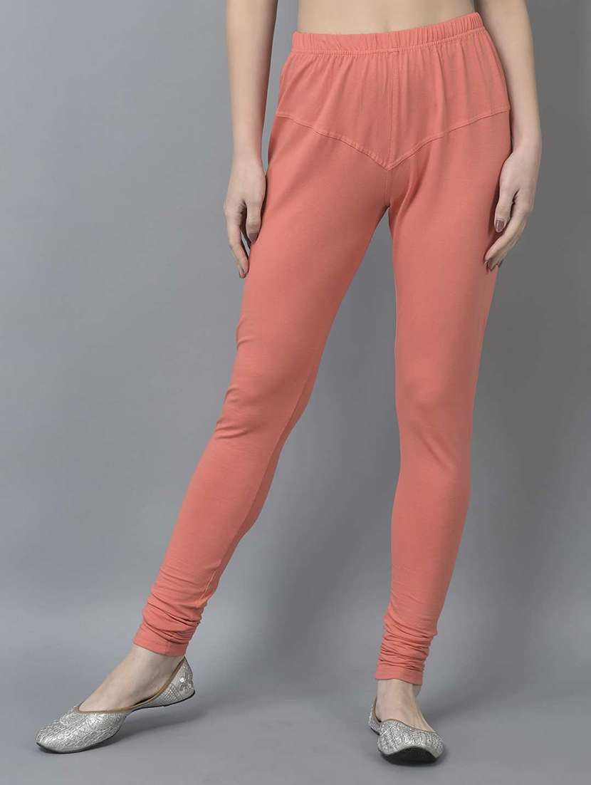 women solid full length legging